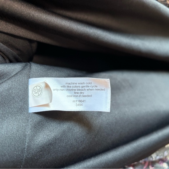 Lane Bryant Black Metallic Floral Bubble Sleeve Tie Neck Tiered Midi Dress 20 - Picture 12 of 12